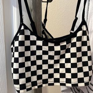 Forever 21 Checkered Crop Top